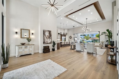 Living room featuring light wood finished floors,