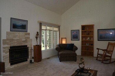 Living Room With Wood Burning Fireplace