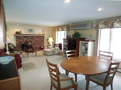 The open dining and family room is...