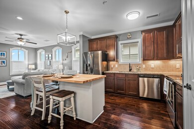 The stainless steel appliances make this kitchen along with the granite countertops and tons of cabinet space.