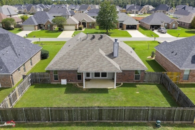 Aerial view of residential area