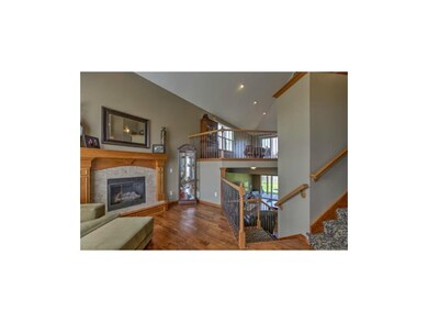 The ceiling soars from the great room to the kitch