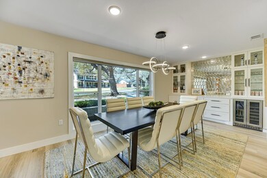 Dining space featuring light wood-type flooring, 