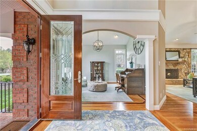 Custom Leaded Glass Entry to Formal Living Room