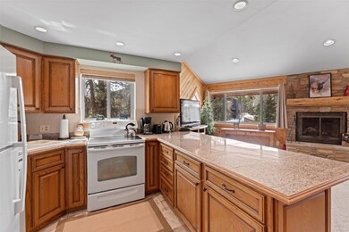 The kitchen is spacious in an open layout.