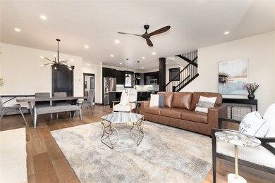 Living room, kitchen, dining room combo