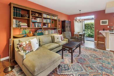 Cozy Family Room with Built-in Bookcases