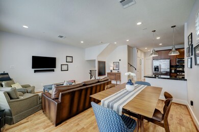 Dining/Living room combination showcases the ideal