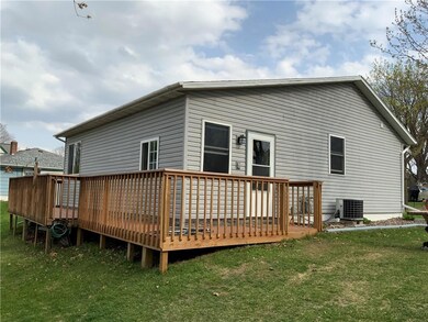 Rear view with deck.