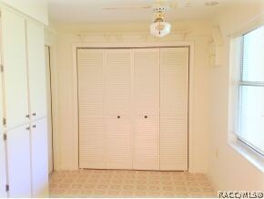 Laundry closet in kitchen