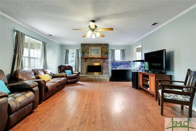 Spacious Family Room with Wood Burning Fire Place