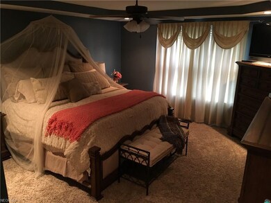 Master Bedroom, First floor with tiered ceiling