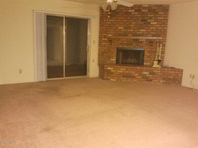 Spacious living room with fireplace