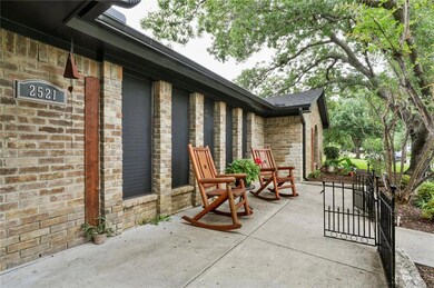 Quaint front porch patio to enjoy this established