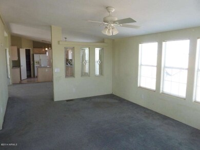 View to kitchen from family room
