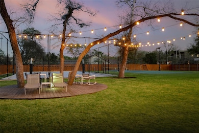 View of yard with a wooden deck