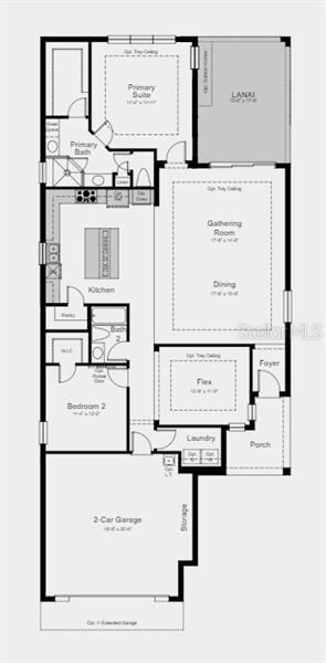 Structural options added to 4614 Crestpoint Way include: Gourmet kitchen, knee wall cabinets, extended lanai, outdoor kitchen rough-in, 8' interior doors, floor outlet. 