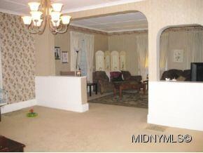 formal dining into living room