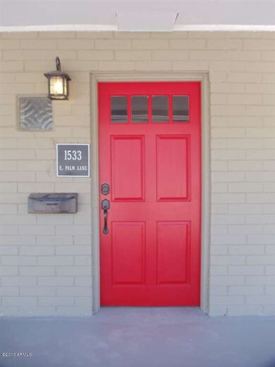 Front Entry of 1533 E. Palm Lane Near Co