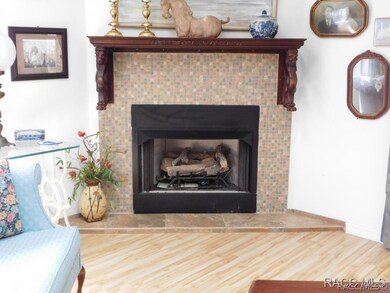Fireplace w/Walnut Mantel