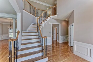 Beautiful angled staircase.
