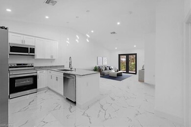 Kitchen and Living Staged