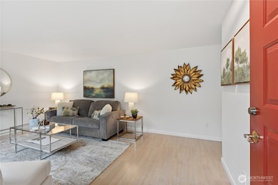 Come on in... this set apart living room is the perfect spot for peaceful conversation