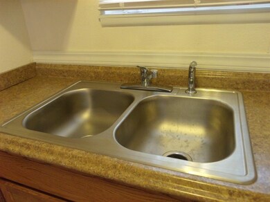 STAINLESS STEEL SINK WITH NEW HARDWARE.