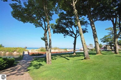 The beautiful lawn and riverfront area in front of