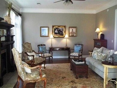 Living Room with wood-burning fireplace