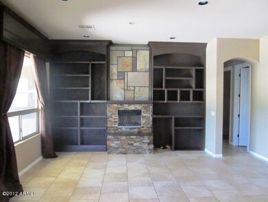 Built in cabinets at living room