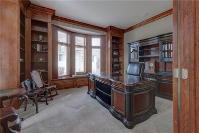 Handsome study and richly appointed with beautiful