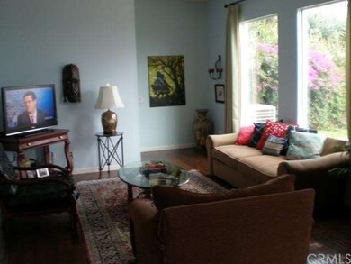 Living room with big windows.