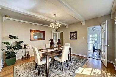 Formal dining room open to living room, kitchen an