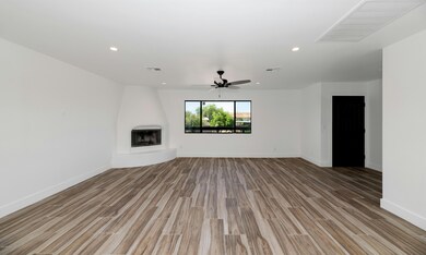 Fireplace, custom front door