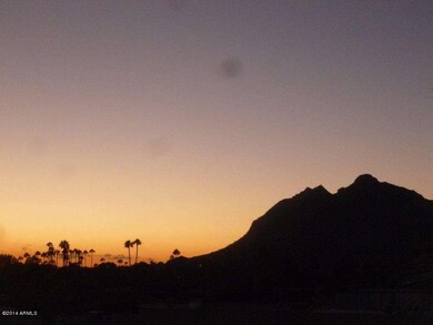 after sunset camelback outline from balc