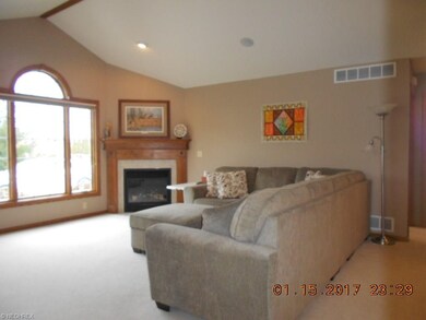 Vaulted great room with Gas log fireplace