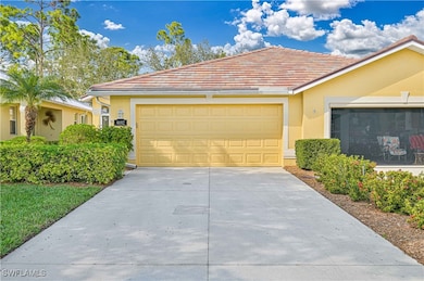View of front facade with two car garage