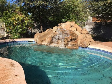 Pool with water feature