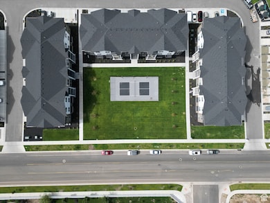 Aerial overview of property's location featuring property parcel outlined