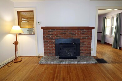 Brick front fireplace