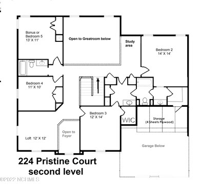 Floorplan 224 Pristine Court Level 2
