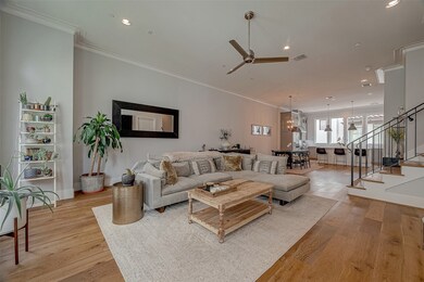 The second-floor living space flows seamlessly int