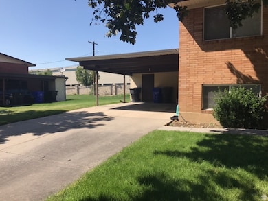 Double carports on west side with a storage unit for each unit (#258 & #260).