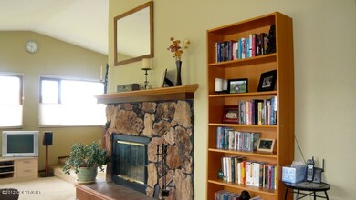 Vaulted ceilings in living room