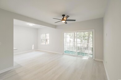 Unfurnished room featuring light wood-type floorin