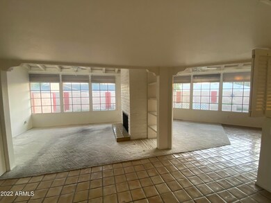 Double-sided fireplace view