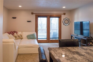 Inviting living space offers a warm tone, canned l