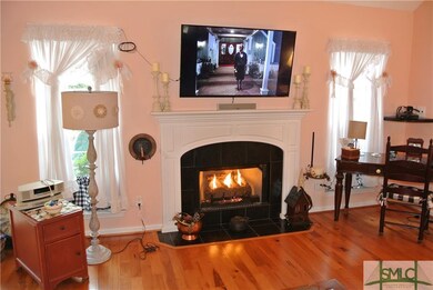 Cozy gas fireplace.