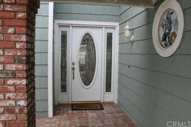 Etched glass front door, also notice the stained g